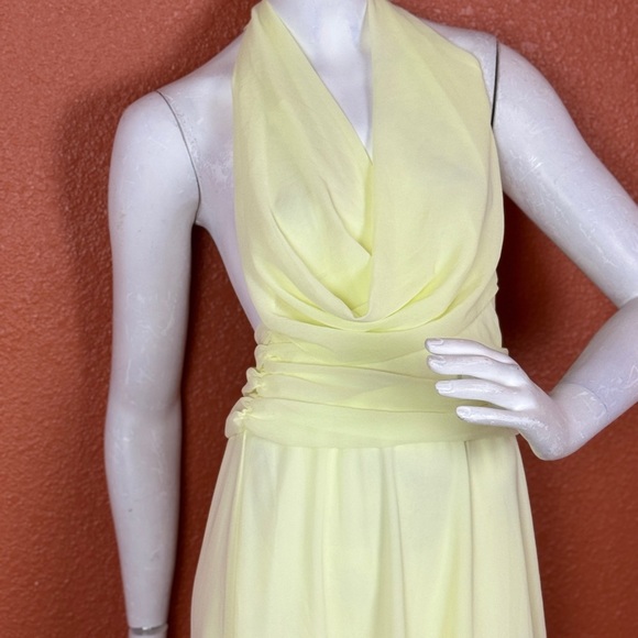 Peppermayo Light Yellow Chiffon Dress Size 2. E68 - Picture 5 of 14